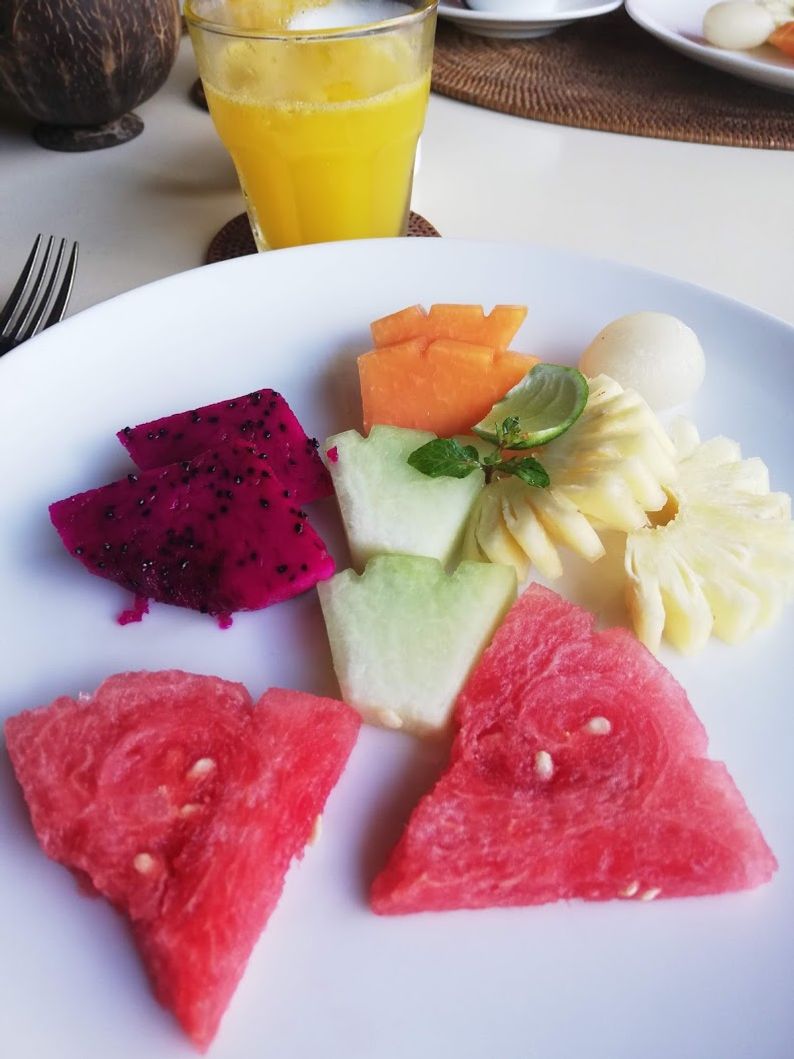 Lækker frugt til morgenmad